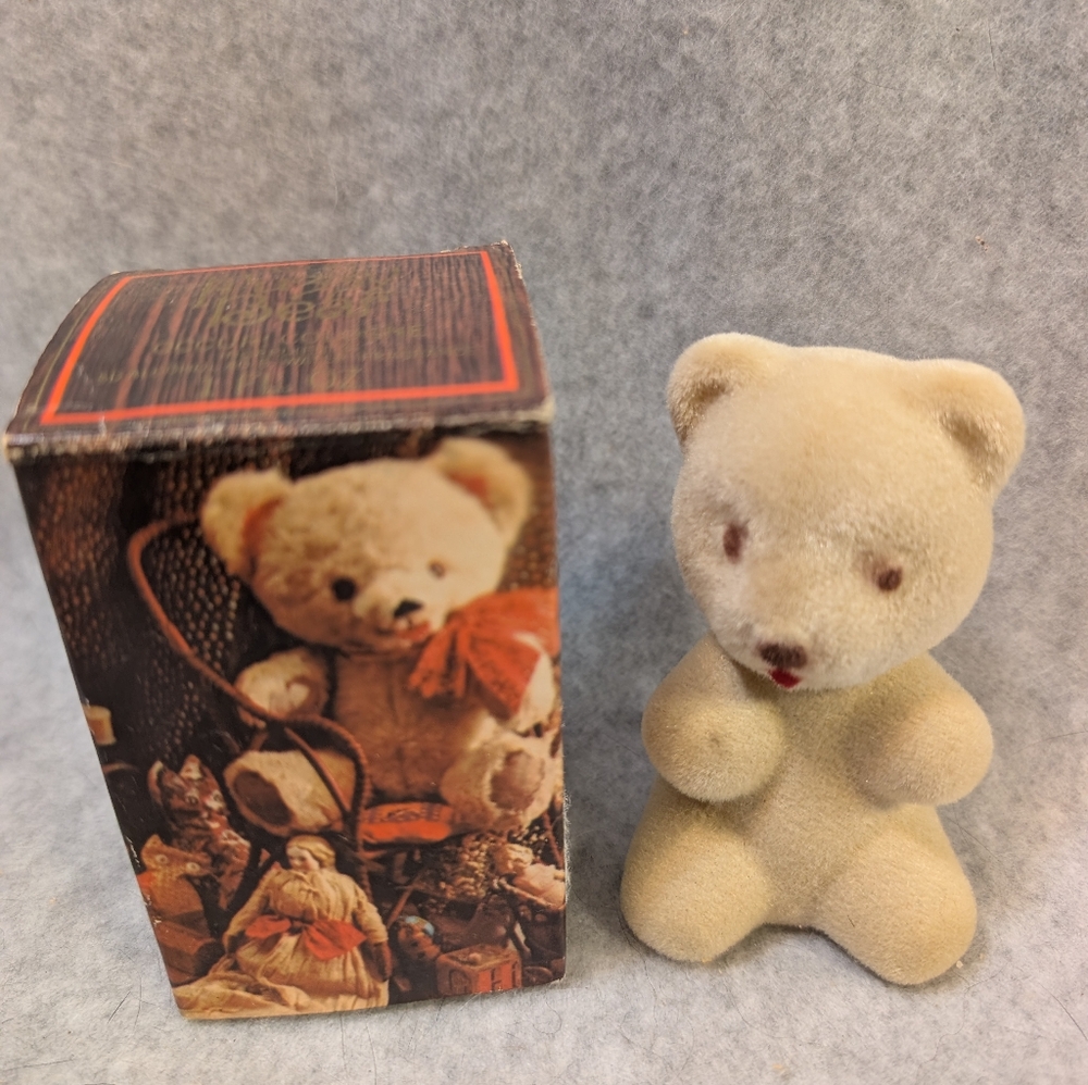 Vintage Avon Fuzzy Bear EMPTY 1 fl oz sized Occur! Bottle & Box